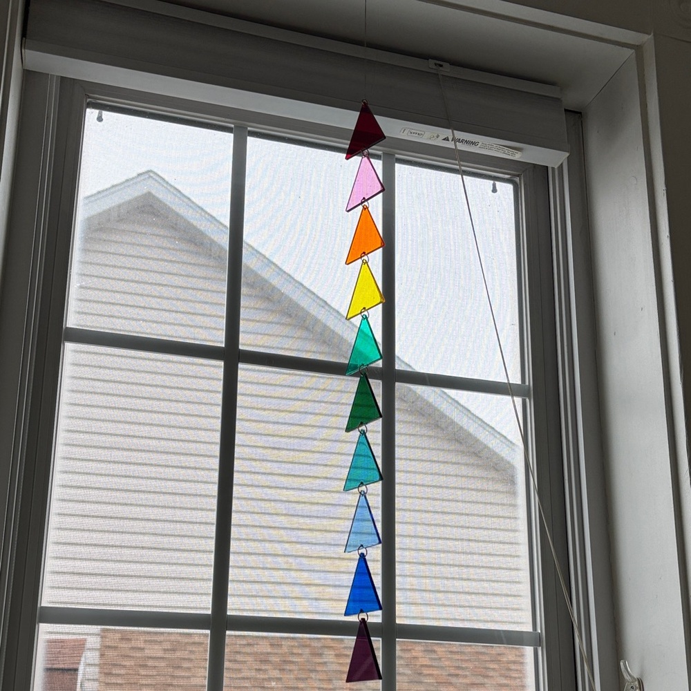 Colorful Triangle Glass Suncatcher